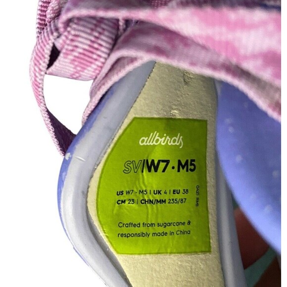 Allbirds mxmtoon Sugar Rover Shoes Lavender Fade Color Sugar Cane W7 / M5 - Picture 9 of 9